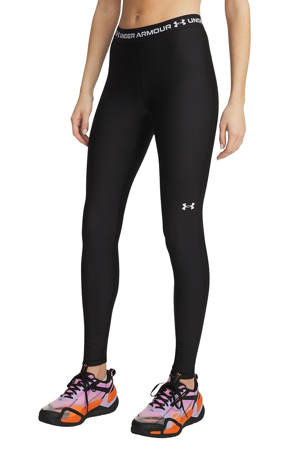 polainas Under Armour HeatGear - Ultimate Black/White - women´s