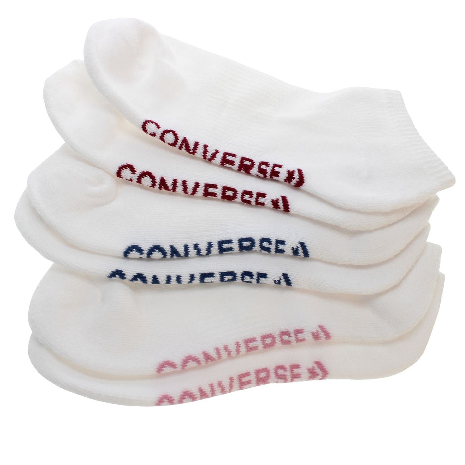 ponožky Converse Wordmark Low 3 Pack - WC0707/White - women´s