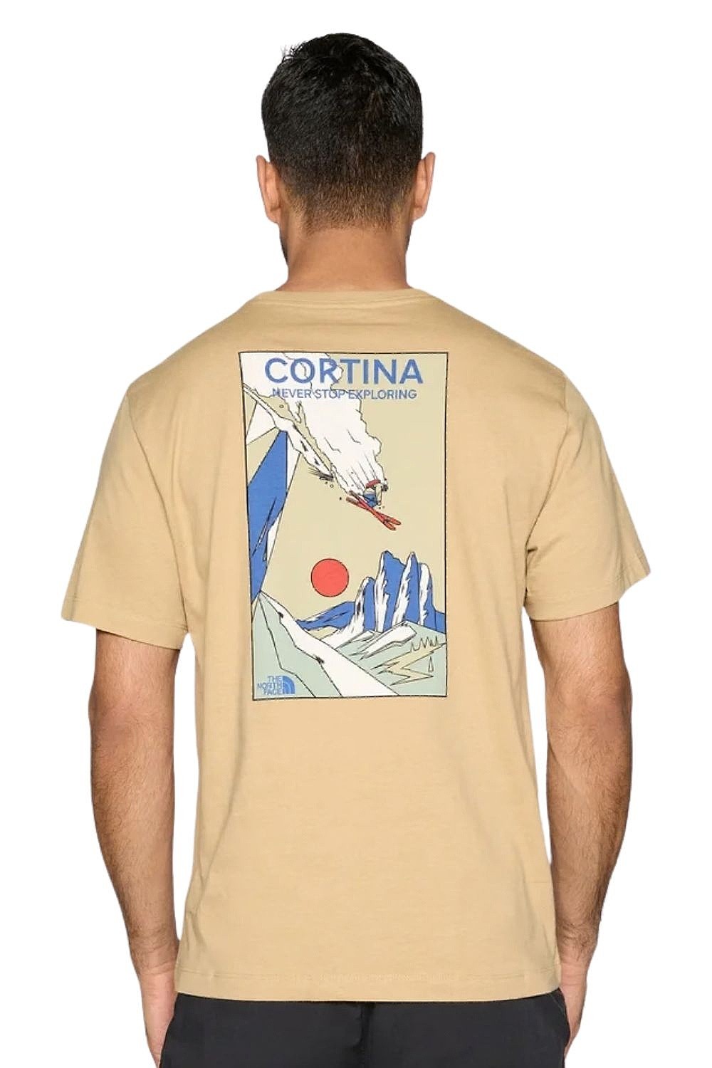 T-Shirt The North Face Mountain Celebration Regular - Khaki Stone - men´s