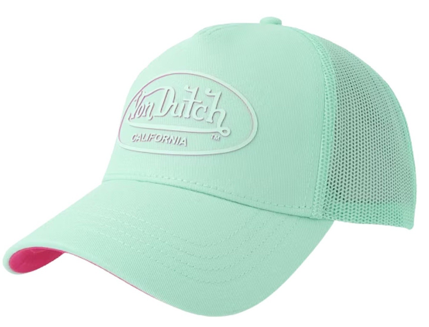 šiltovka Von Dutch Log Trucker - Mint Green/Pink