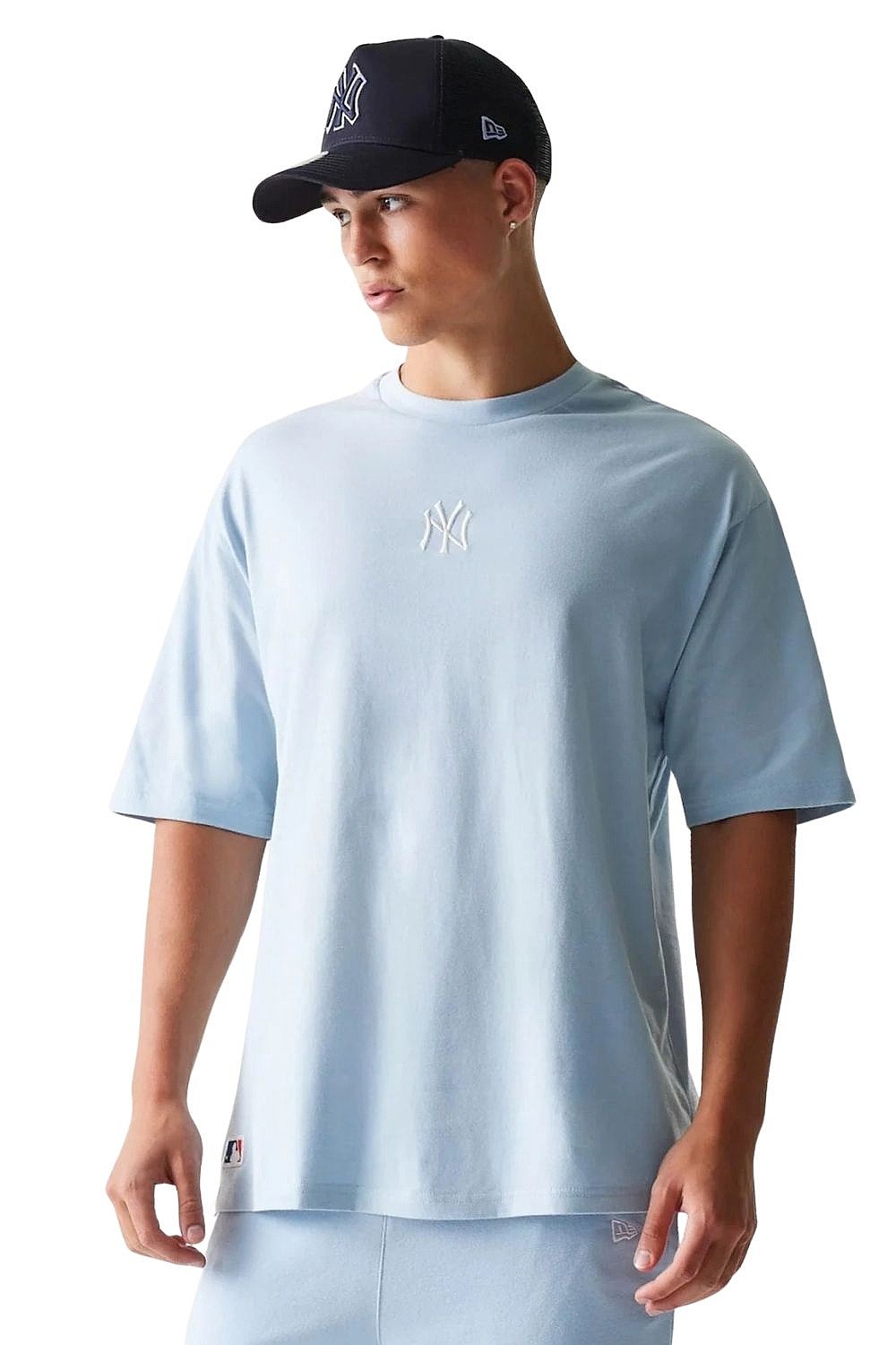 tričko New Era Midi League Ess. Oversized MLB New York Yankees - Soft Blue