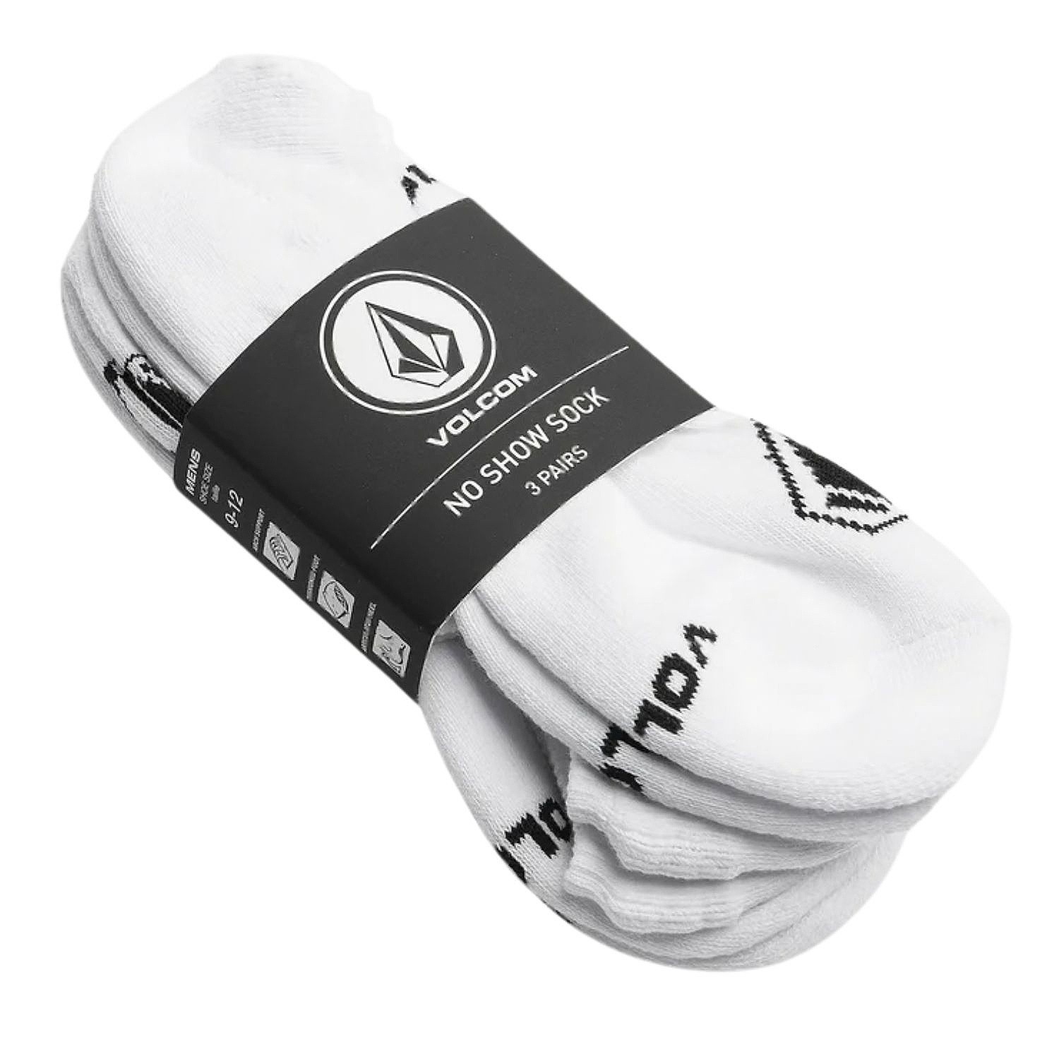 Socken Volcom Stones No Show 3 Pack - White - men´s