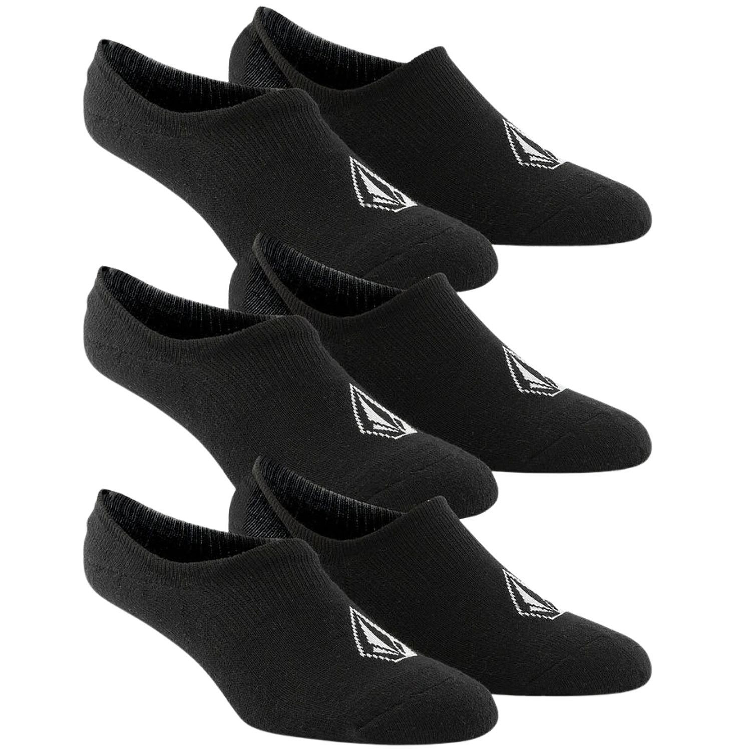 ponožky Volcom Stones No Show 3 Pack - Black - men´s
