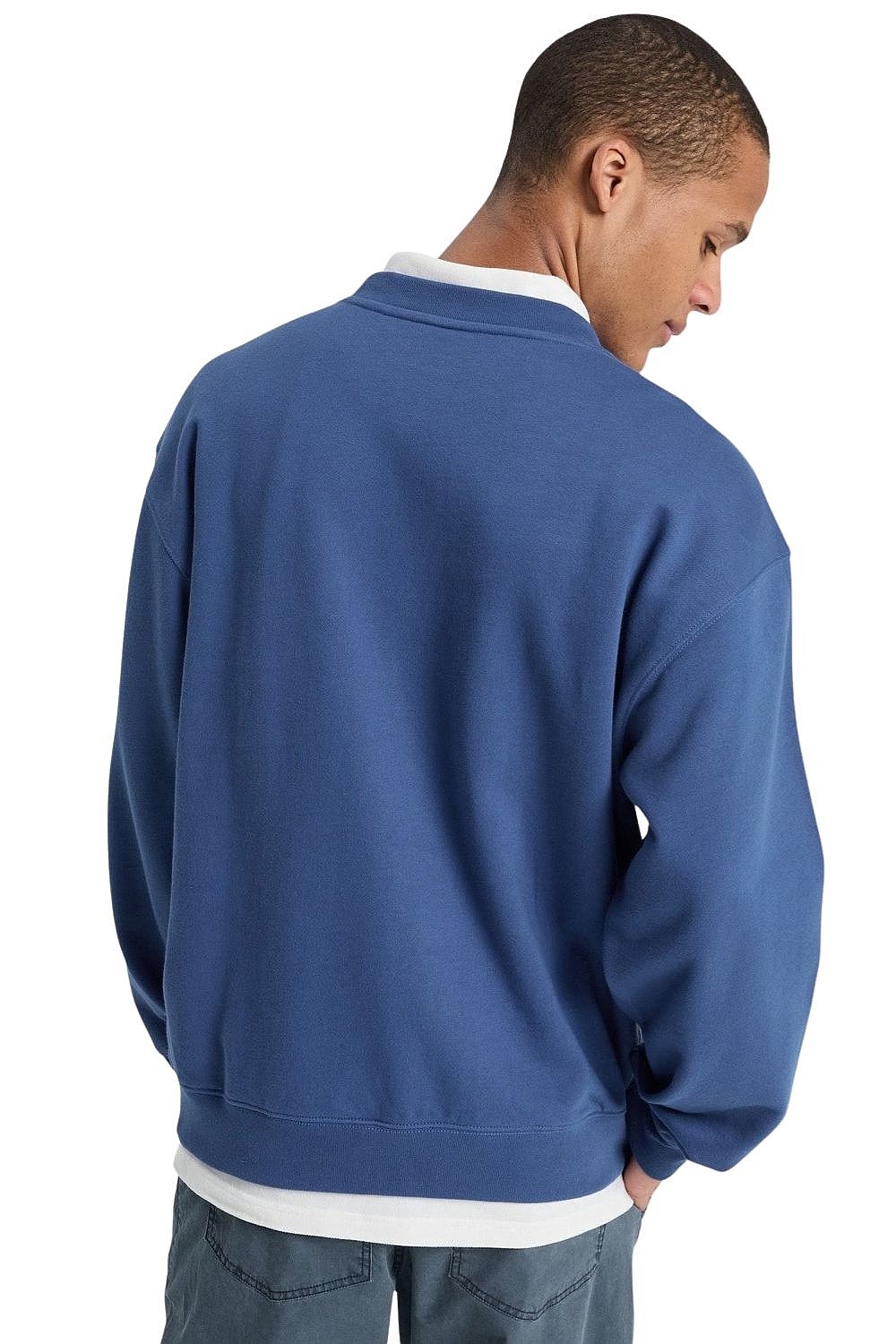 mikina Quiksilver New Iconic Crew - BYC0/Monaco Blue