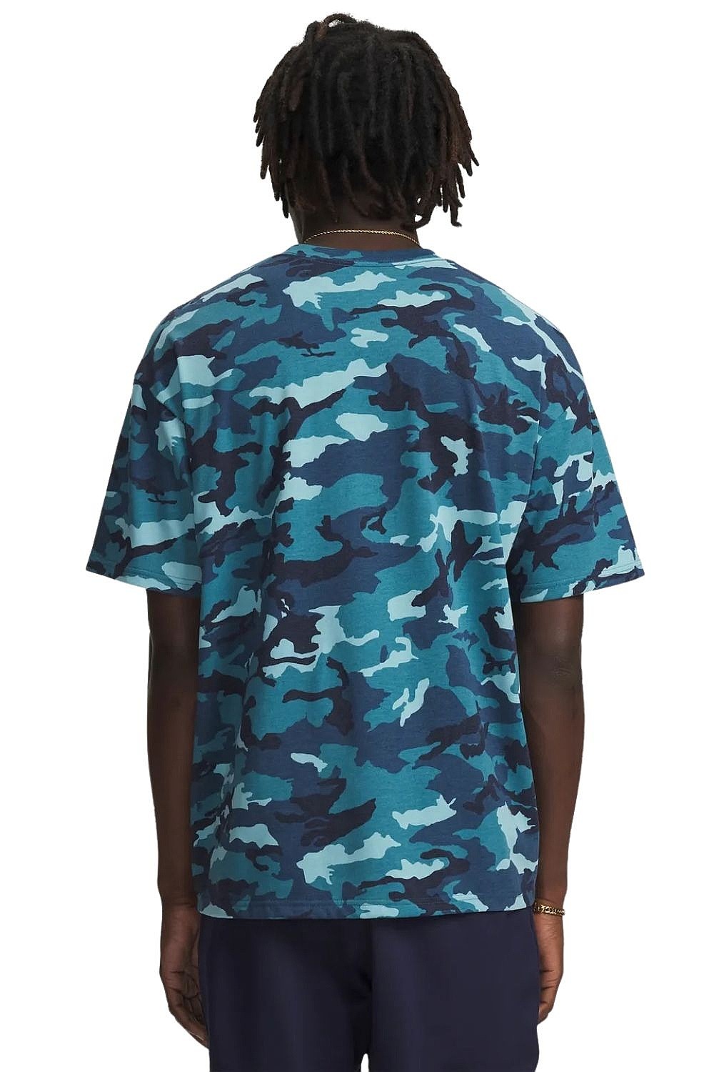 tričko Under Armour Athletic Department Printed Heavyweight - Wham Blue/White