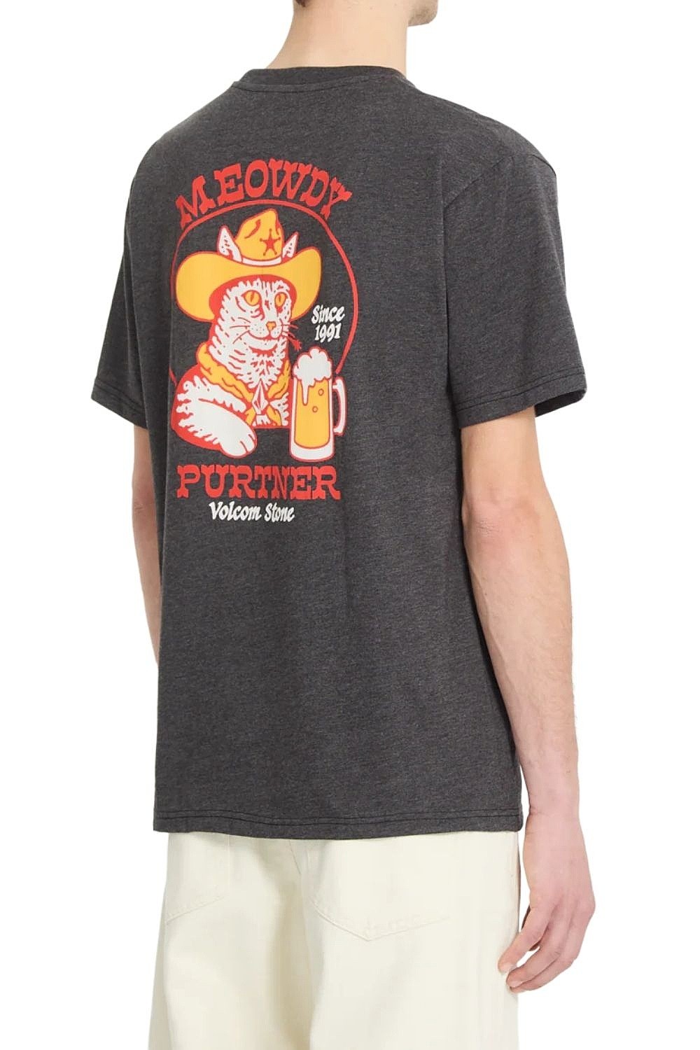 T-Shirt Volcom Meowdy - Heather Black - men´s