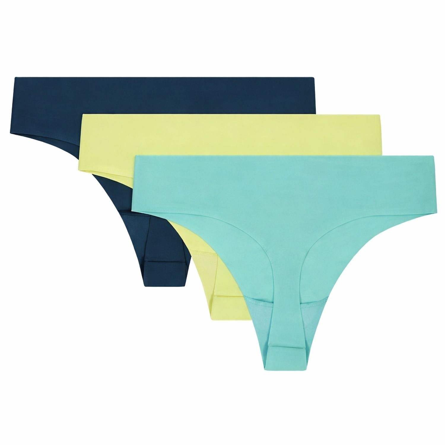 kalhotky Under Armour Pure Stretch No Show Thong 3 Pack - Hydro Green/Retro Green/Petrol