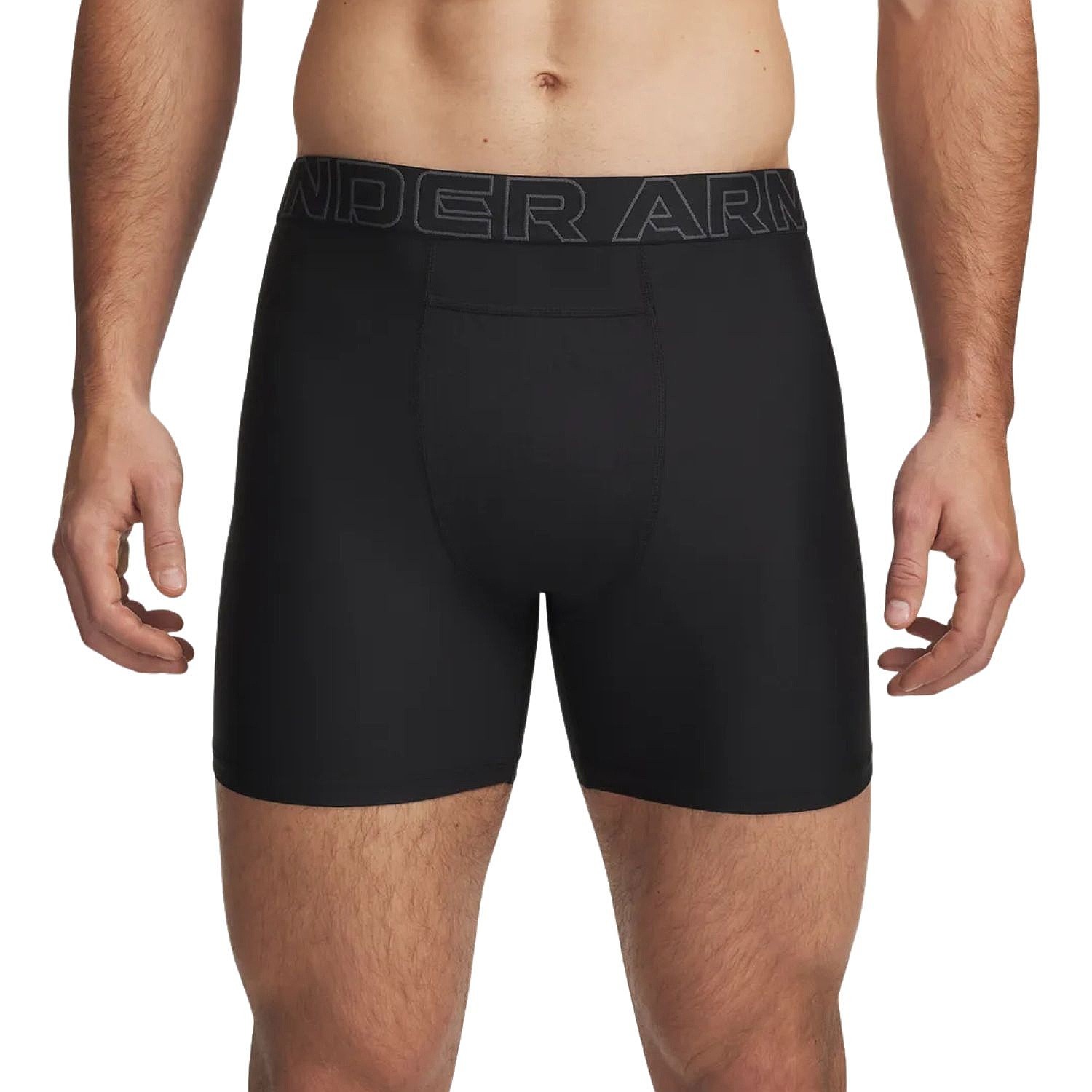 trenky Under Armour Performance Boxerjock BallBag 6in 2 Pack - Black/Castlerock