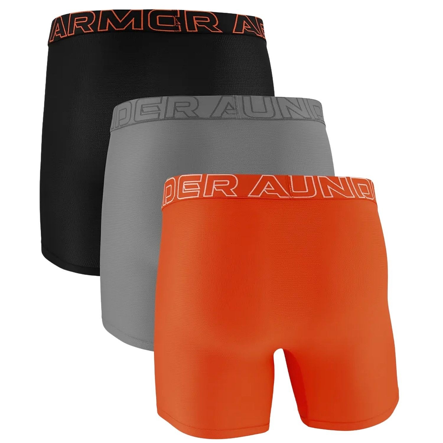 trenky Under Armour Perf Tech Mesh 6in 3 Pack - Venom Red/Titan Gray/White