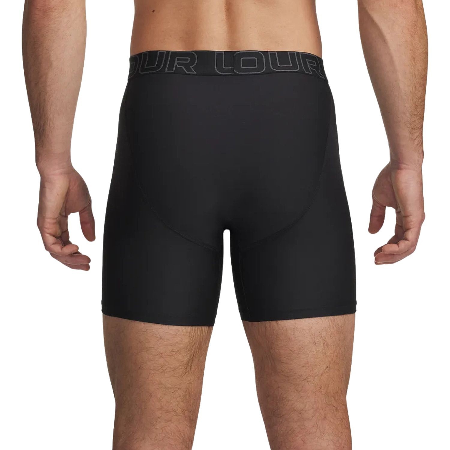 trenky Under Armour Performance Boxerjock BallBag 6in 2 Pack - Black/Castlerock