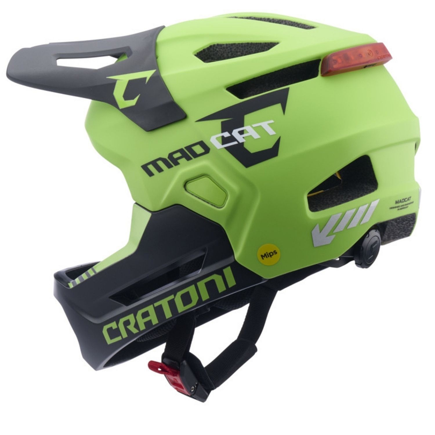 helmet Cratoni MadCat Mips - Lime/Black Matt - unisex junior