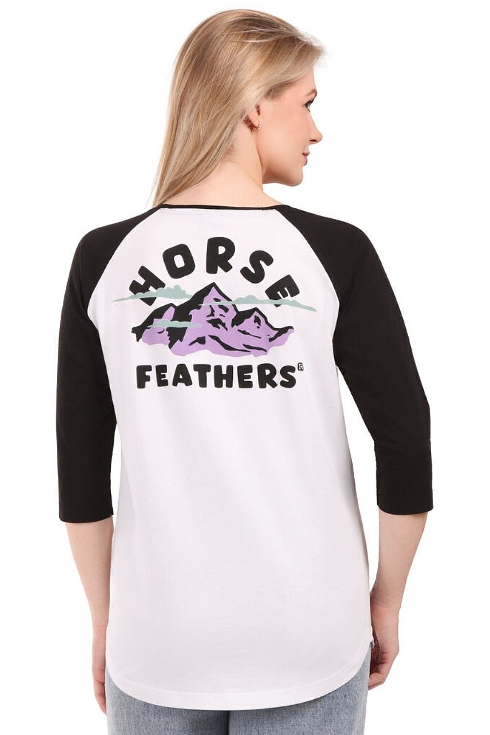 tričko Horsefeathers Wylda Raglan - White