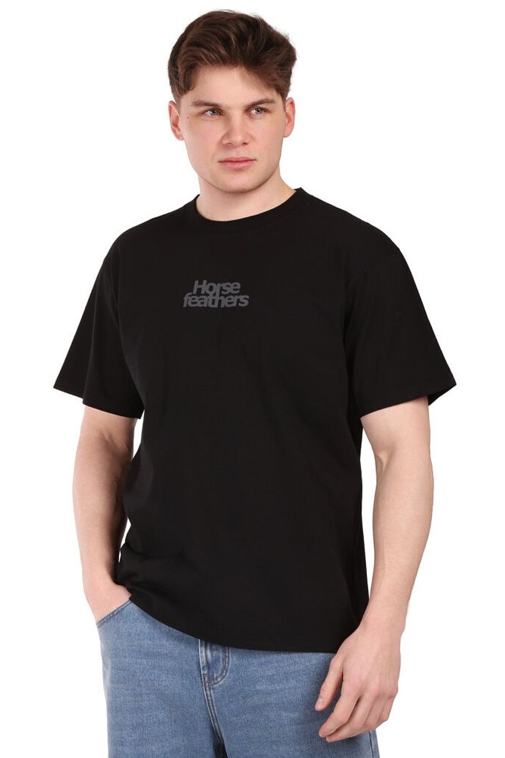 tričko Horsefeathers Strict - Black - men´s