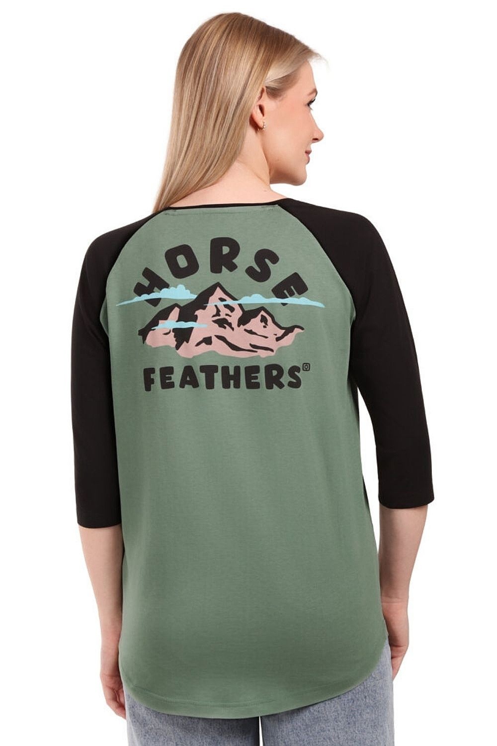 T-shirt Horsefeathers Wylda Raglan - Iceberg Green - women´s