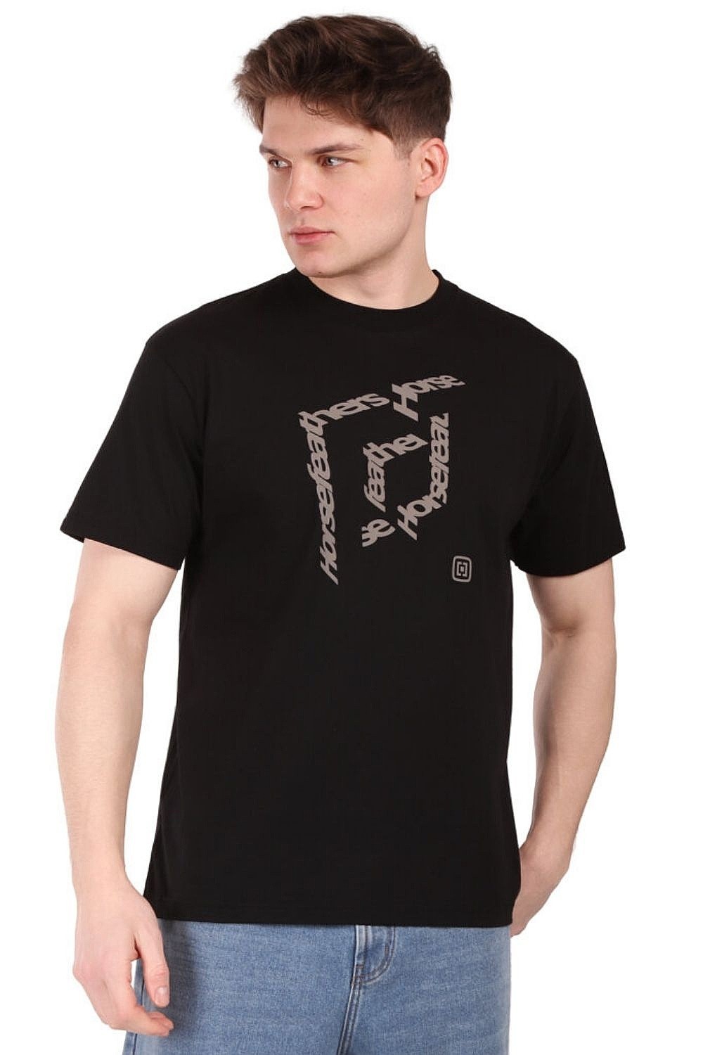 tričko Horsefeathers Cube - Black - men´s