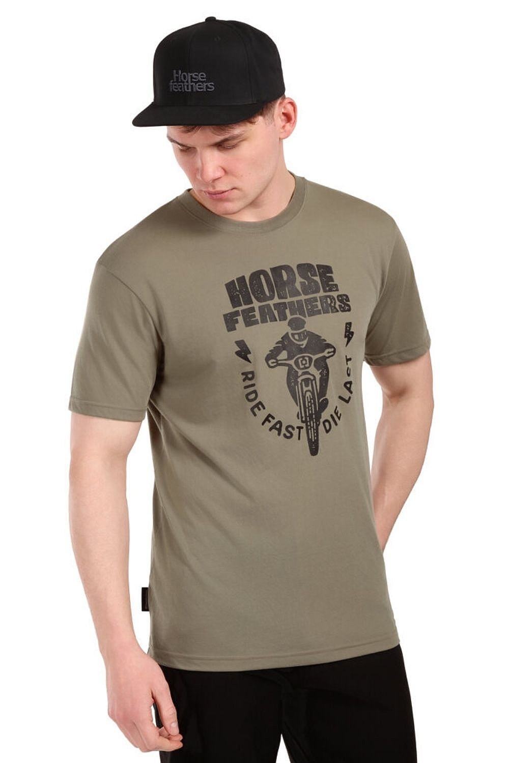 tričko Horsefeathers Full Send Tech - Taupe - men´s