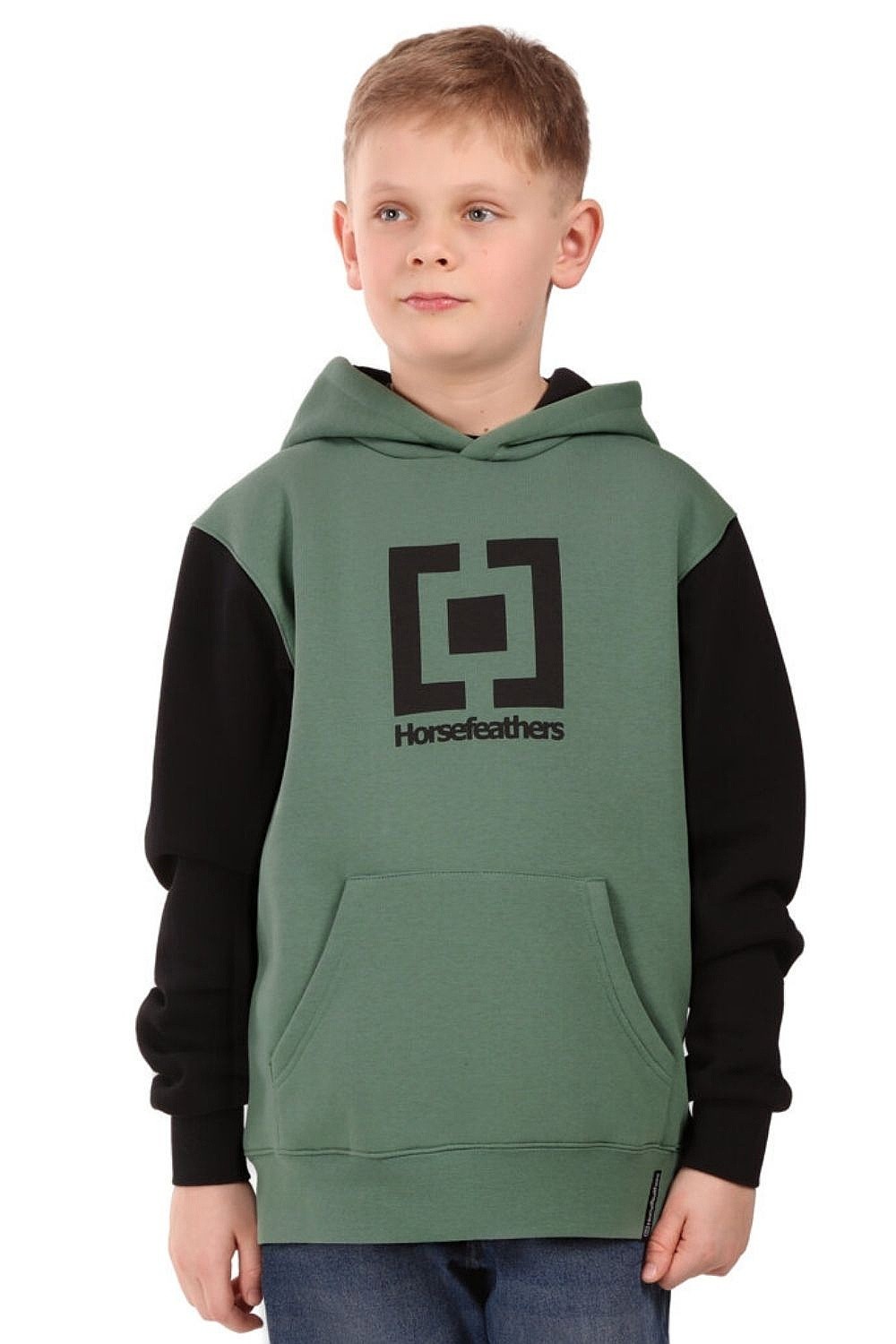 mikina Horsefeathers Leader - Iceberg Green