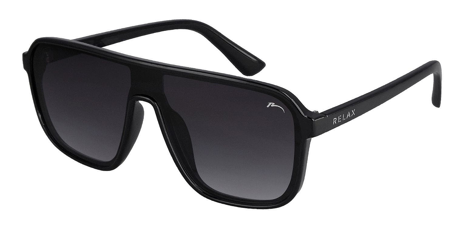 okuliare Relax Blanc - R2365C/Gloss Black/Grey Gradient - unisex junior