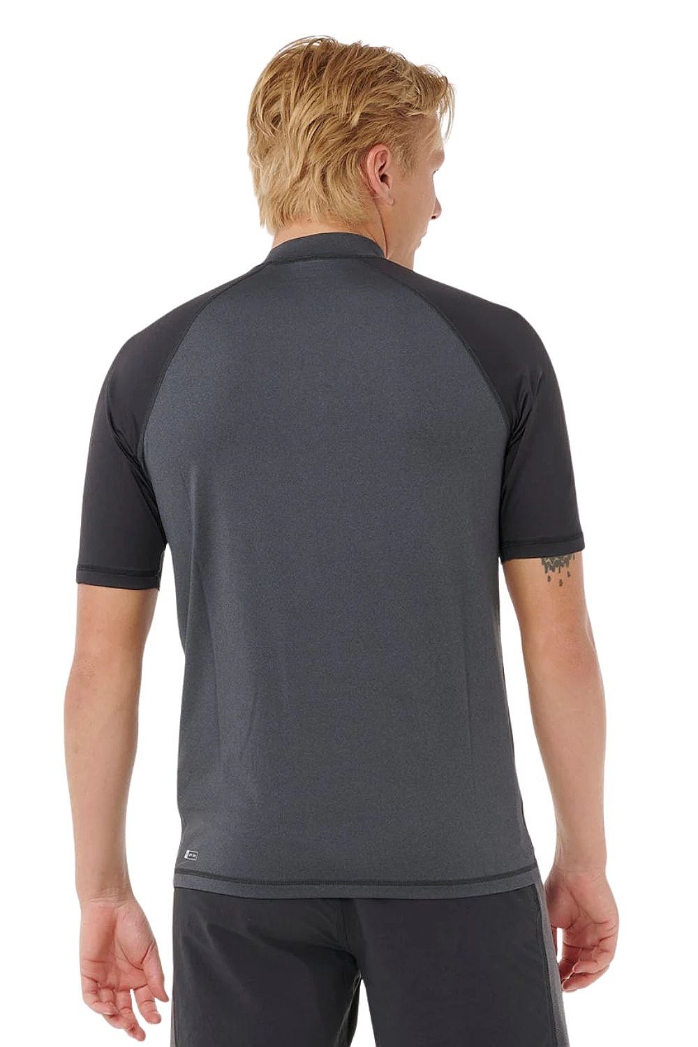 T-Shirt Rip Curl Shock UPF - Black Marle - men´s