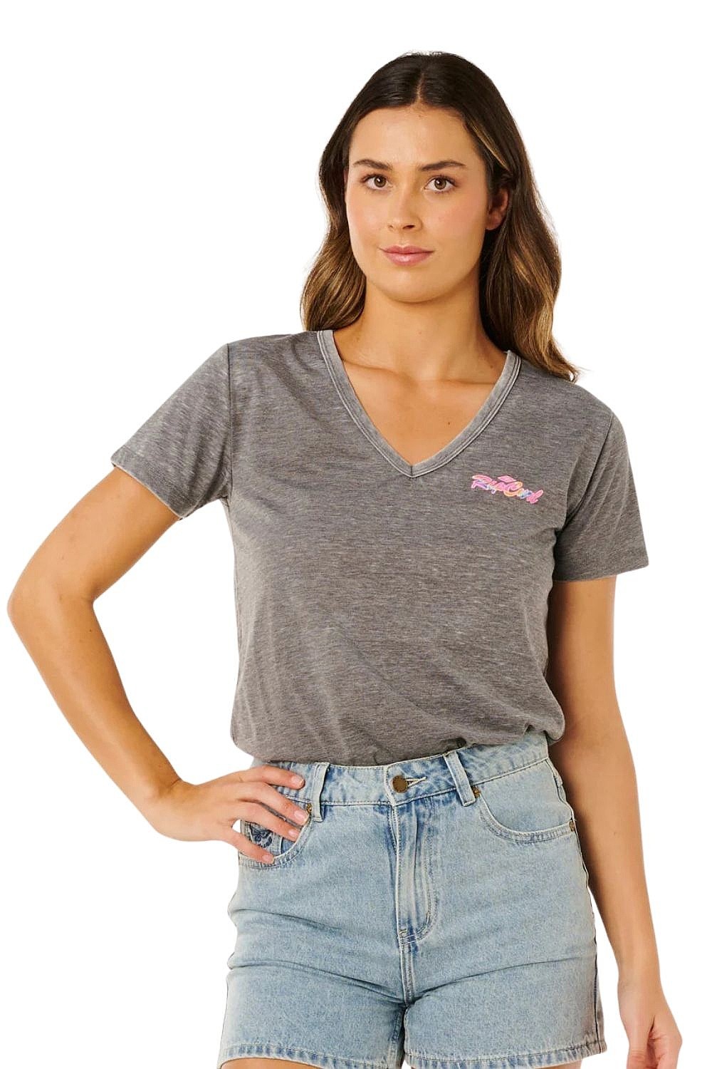 tričko Rip Curl Layday Standard - Washed Black - women´s