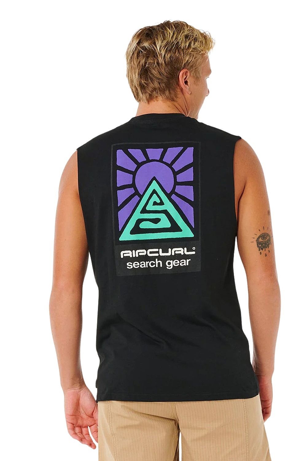 camiseta interior Rip Curl Search Dawn Muscle - Black - men´s