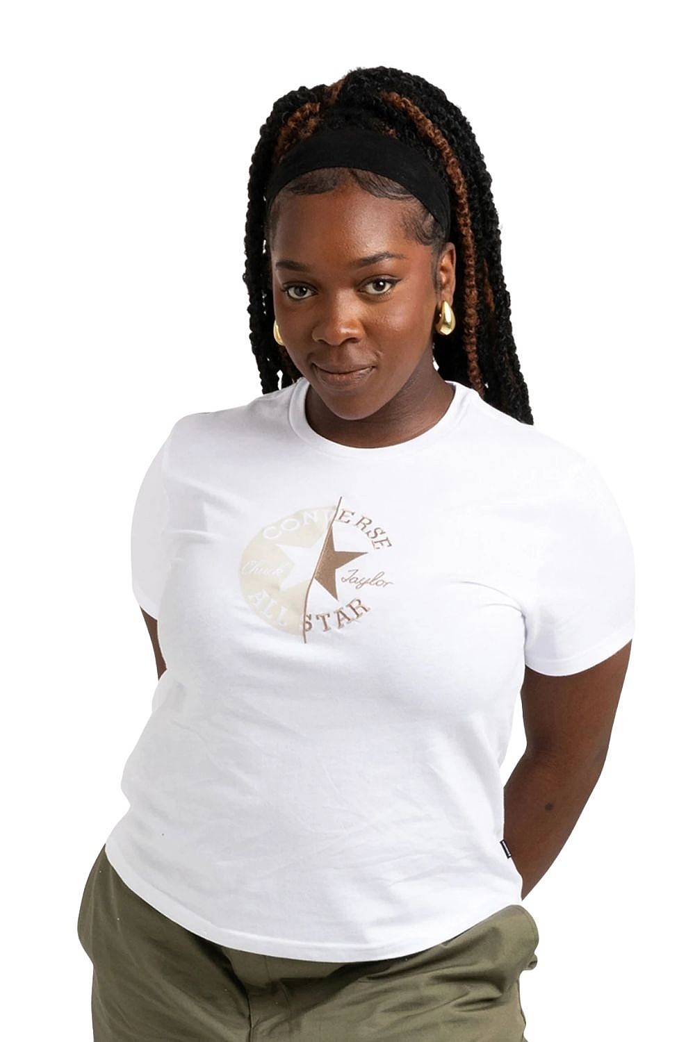 tričko Converse Half & Half/CVW6T088 - WHT/White