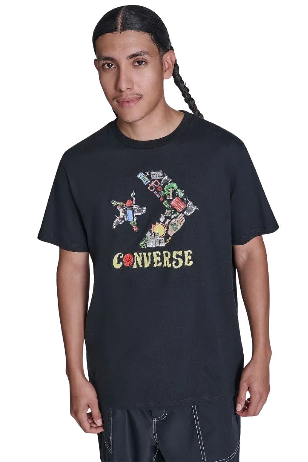 T-Shirt Converse Chevron Accessories/CVM6T098 - BLK/Converse Black - men´s