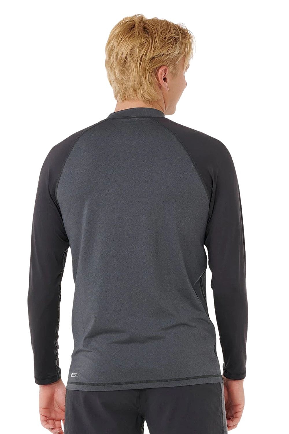 T-Shirt Rip Curl Shock UPF LS - Black Marle - men´s