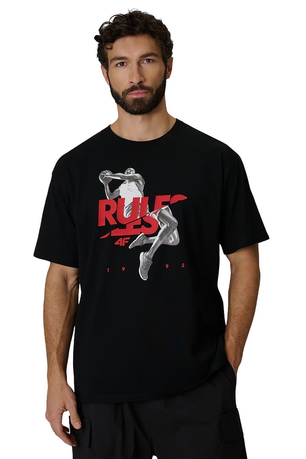 рубашка 4F 4FWSS26TTSHM3333 - 20S/Deep Black - men´s