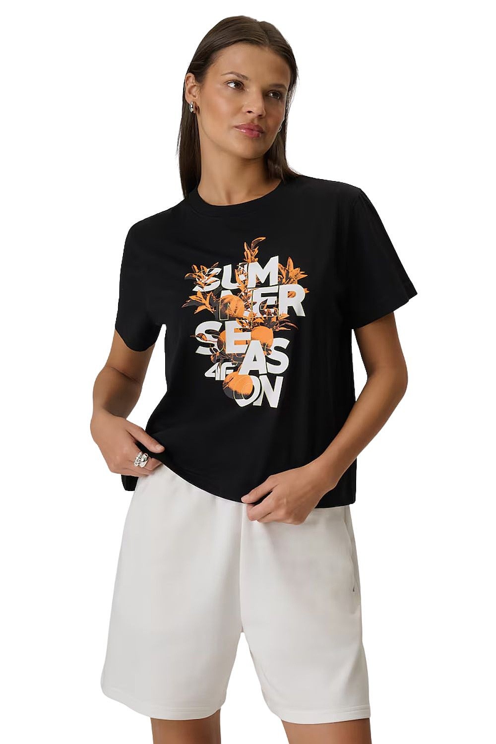 рубашка 4F 4FWSS26TTSHF2721 - 20S/Deep Black - women´s