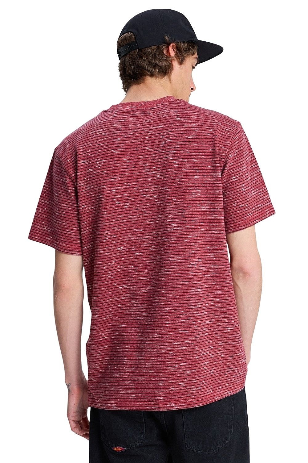 tričko Quiksilver Lopaz Striped Pocket - RQZ3/Burnt Russet Lopaz Stripes - men´s