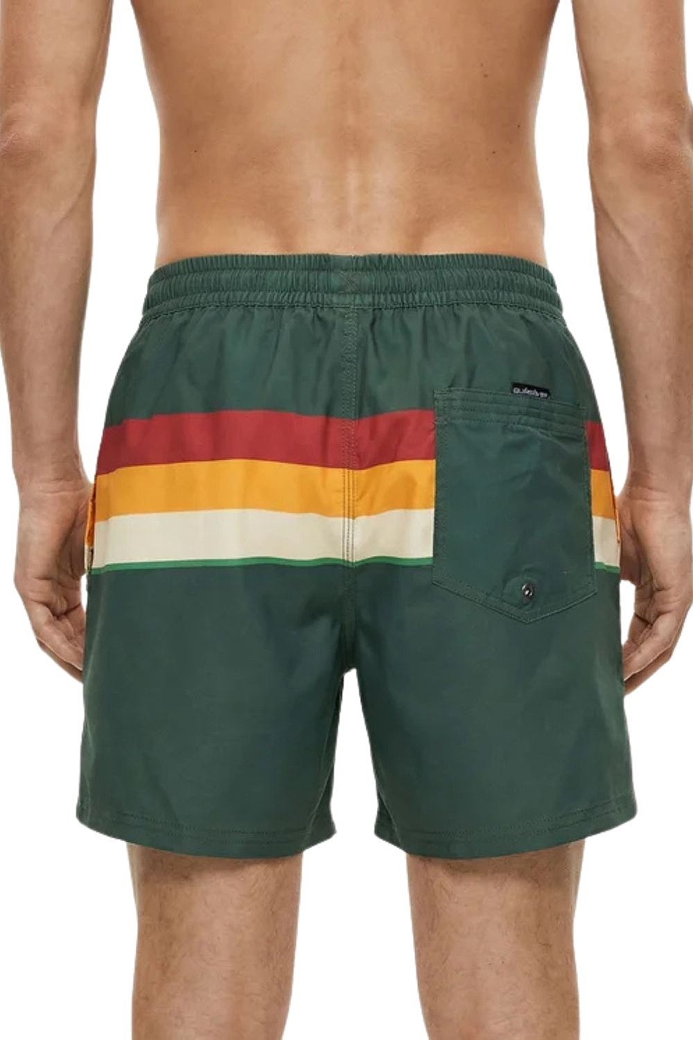 koupací šortky Quiksilver Everyday Printed Volley 15 - GRT6/Forest Outside Stripe