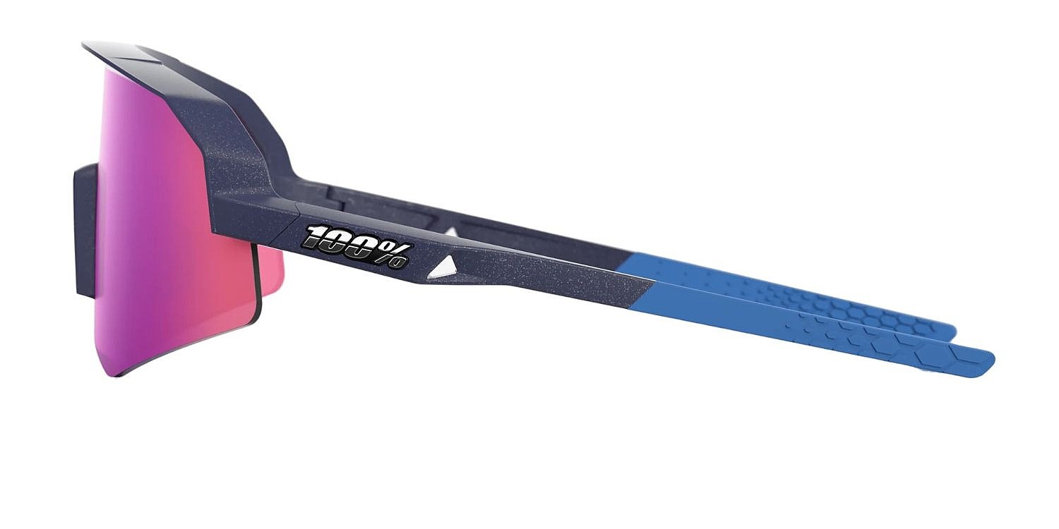 okuliare 100% Slendale SL - Satin Storm Metallic/Purple Mirror