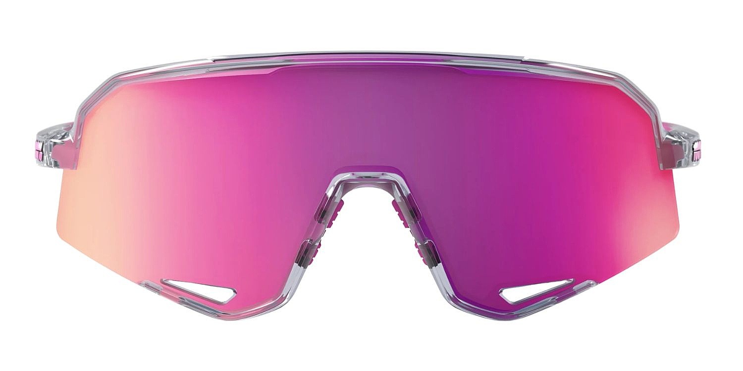 okuliare 100% Slendale SL - Polished Translucent Grey/Purple Mirror