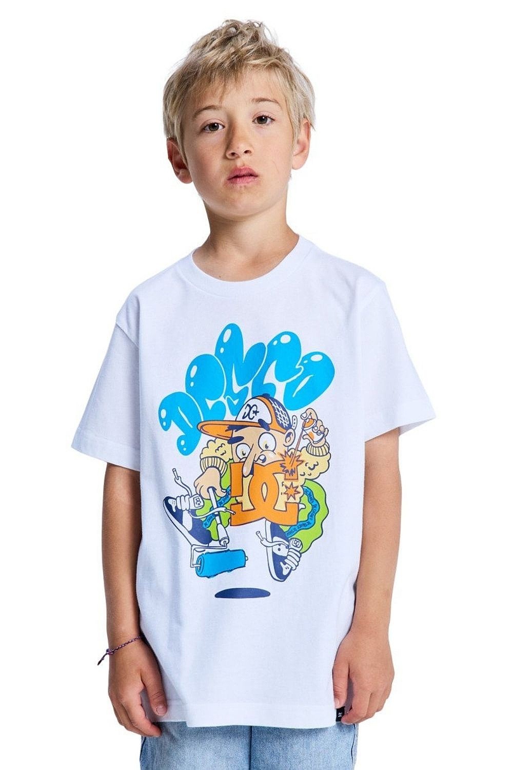 tričko DC Rollpainter Youth Hss - WBB0/White - boy´s