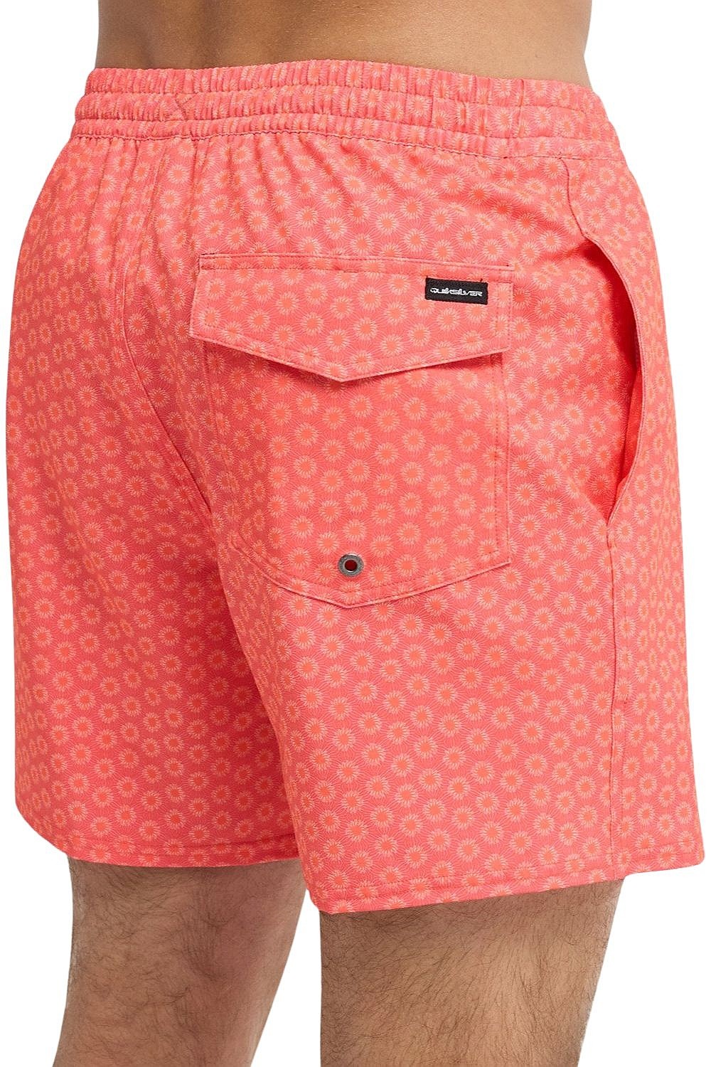 kúpacie šortky Quiksilver Stretch Printed Volley 16 - MKZ2/Fiery Coral Mini Mayhem - men´s
