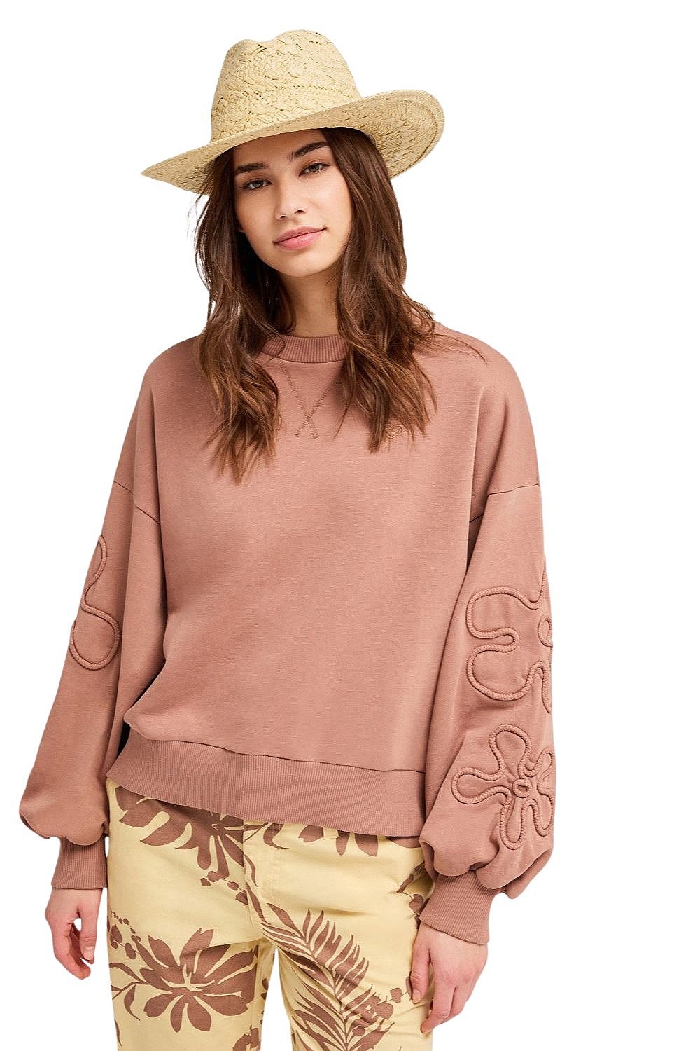 sudadera Roxy Flower Song - CME0/Brownie - women´s