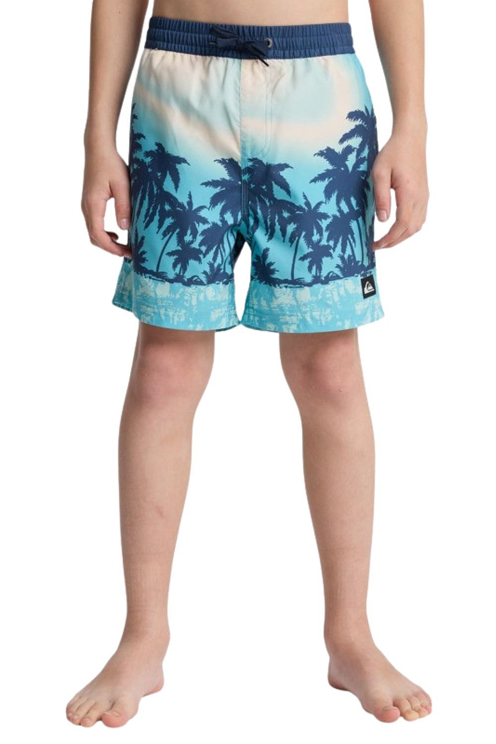 kúpacie šortky Quiksilver Everyday Printed Volley 14 - BJK8/Aqua Thermotropics - boy´s