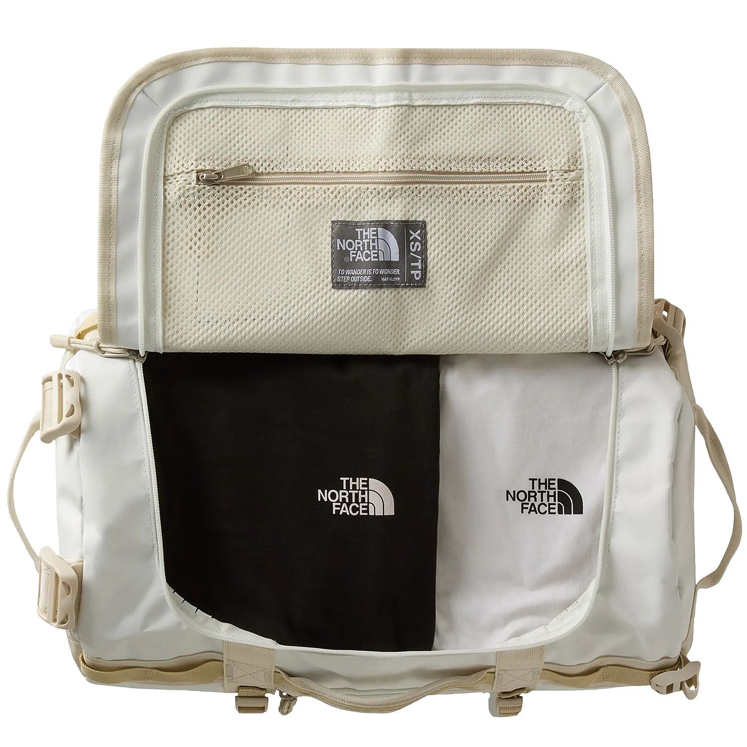 sac bandoulière  The North Face Base Camp Duffel XS - White Ash/Calacatta/Pale Khaki