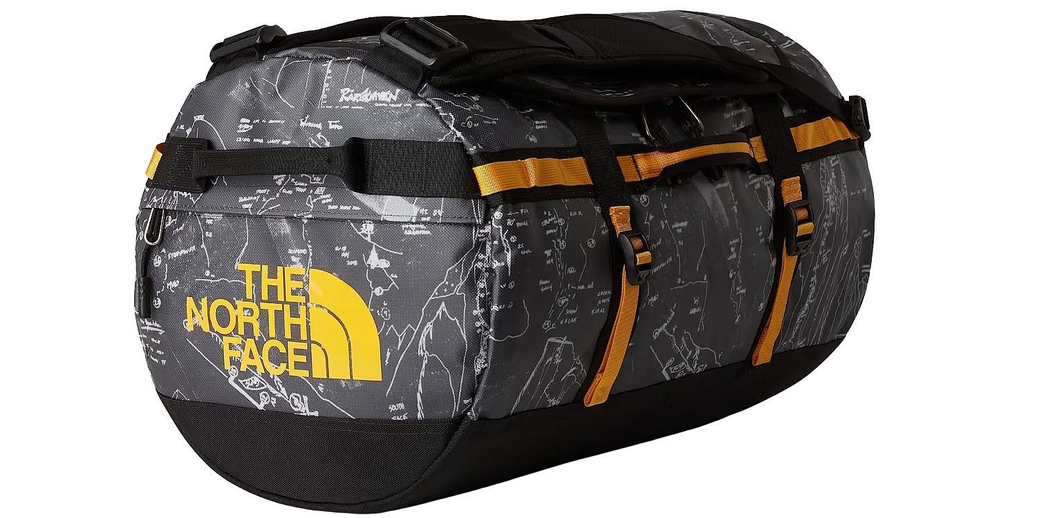 taška The North Face Base Camp Duffel S - Anthracite Grey Conrad Topos Print/Summit Gold