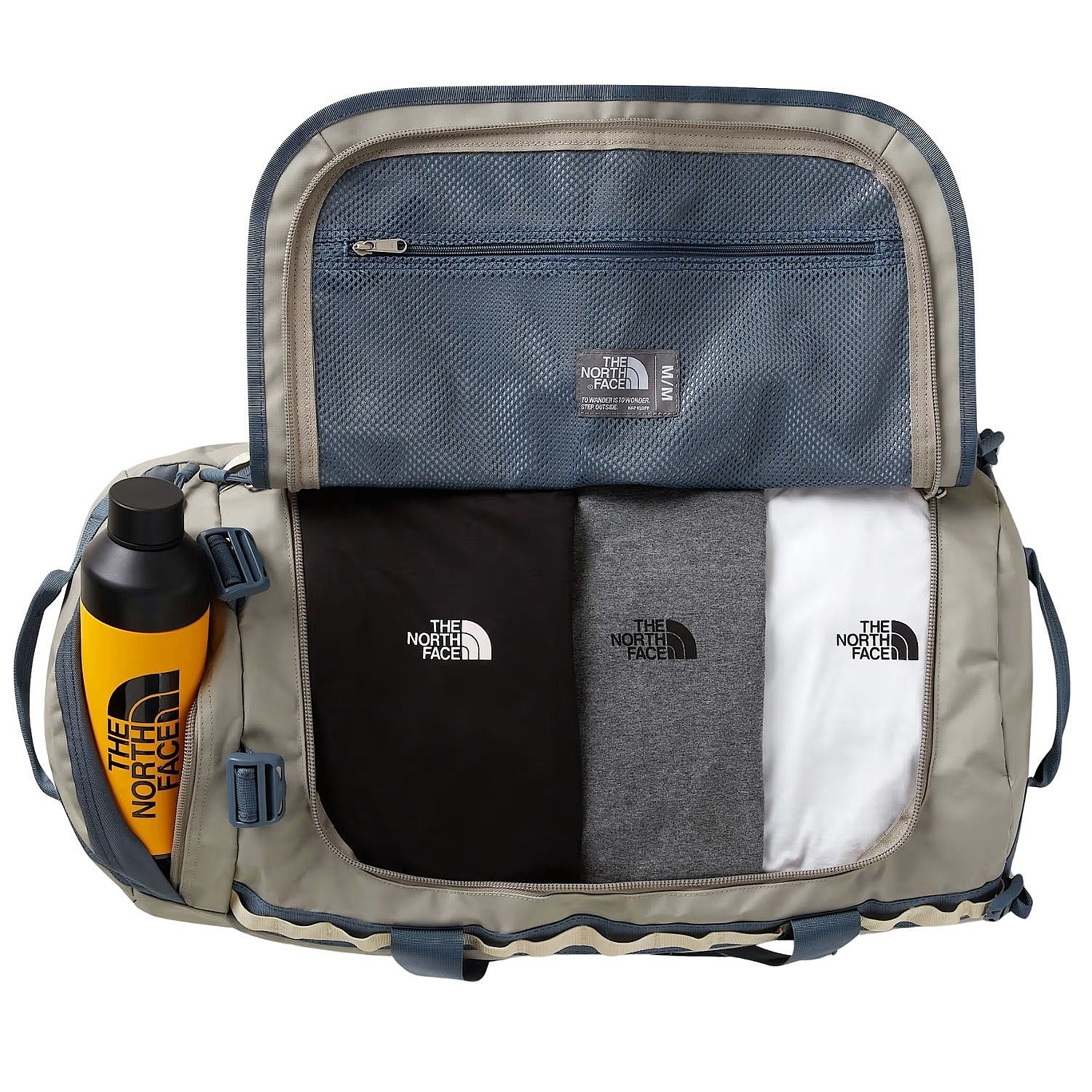 taška The North Face Base Camp Duffel M - Stone Slab/Granite Grey/Desert Stone