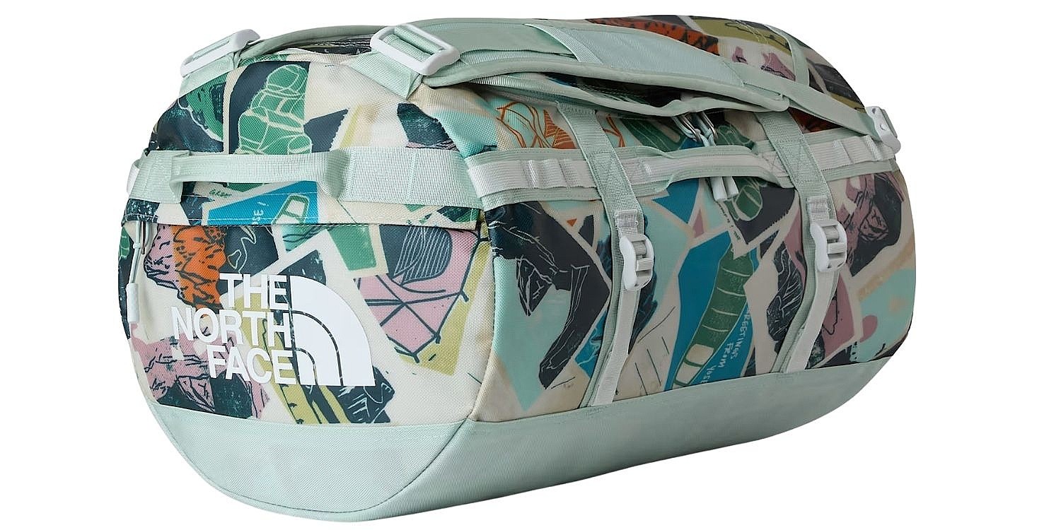 taška The North Face Base Camp Duffel S - Opal Frost TNF Postcard Print/Opal Frost/Pearl Sto