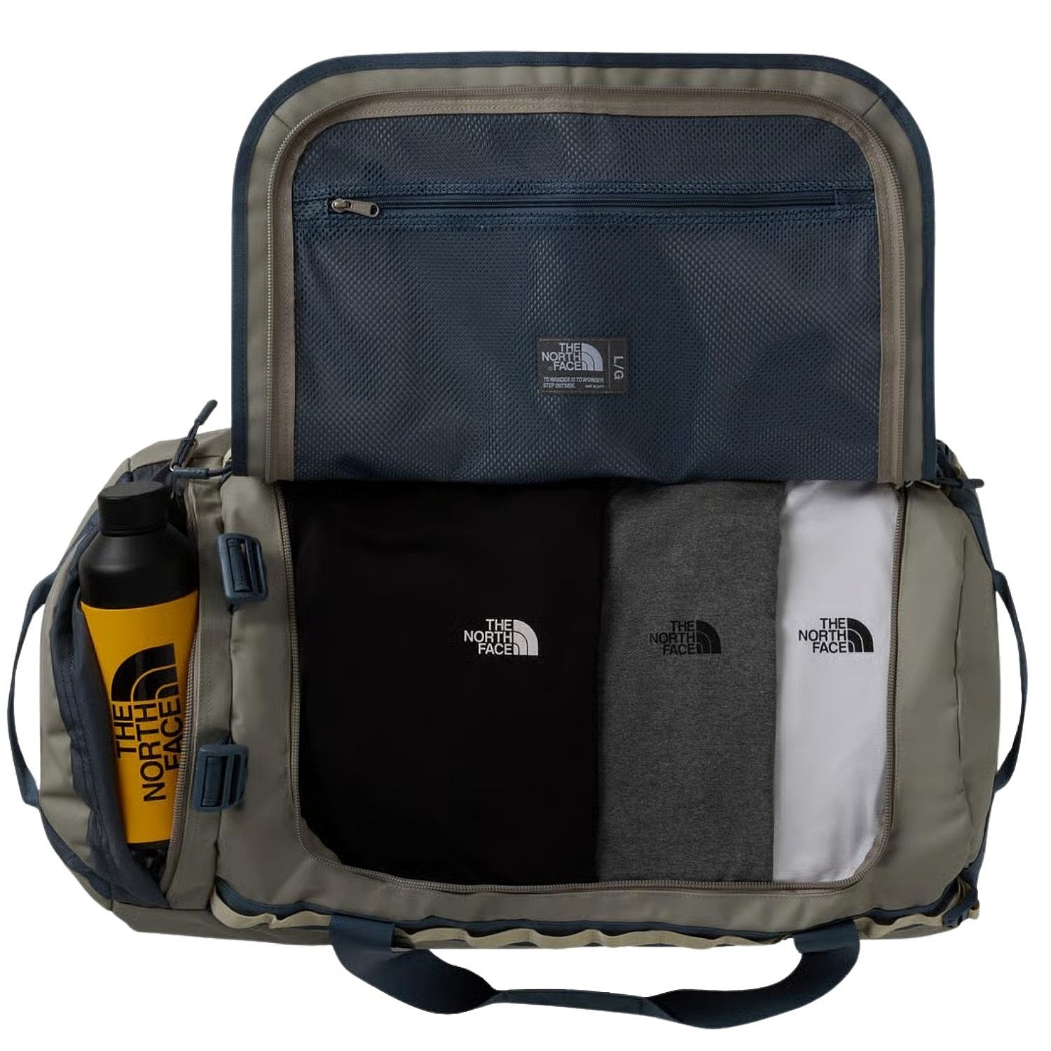 taška The North Face Base Camp Duffel L - Stone Slab/Granite Grey/Desert Stone