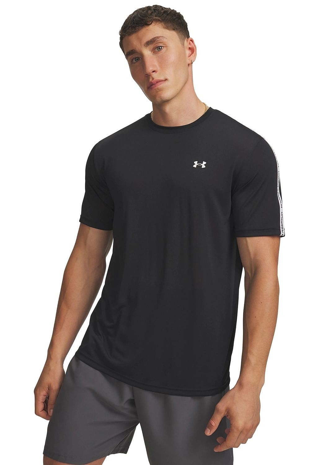 tričko Under Armour Tech Taping - Black/White - men´s