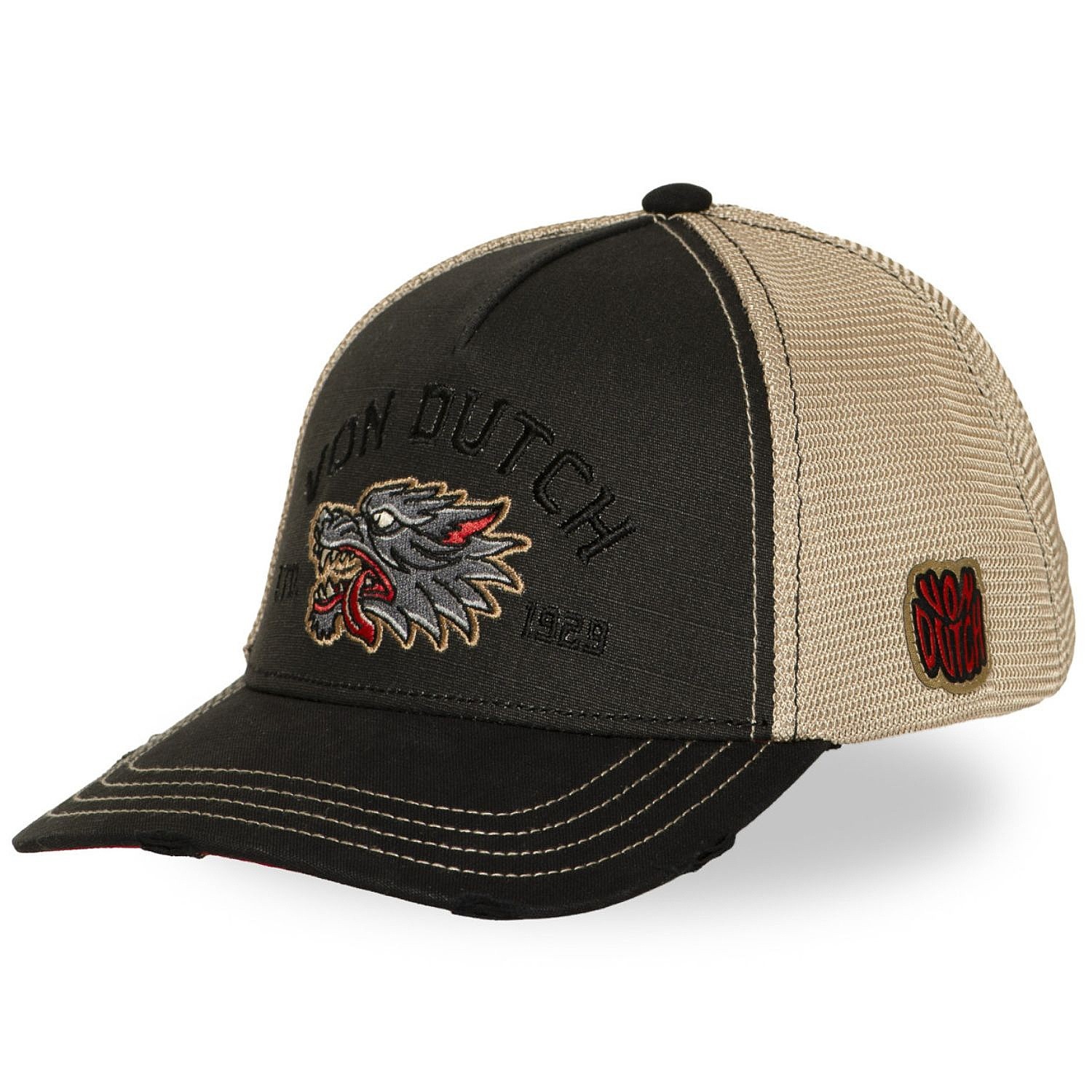 kšiltovka Von Dutch Wild Trucker - Black/Dark Grey/Beige