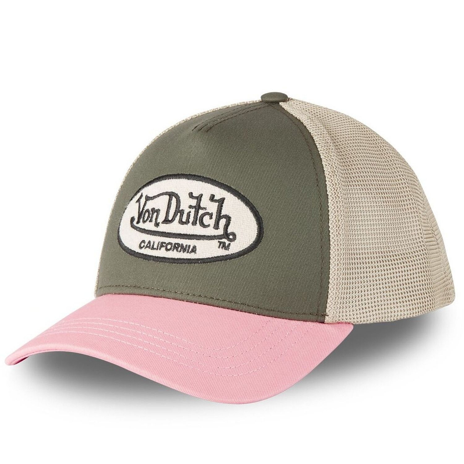 šiltovka Von Dutch Terry Trucker - Khaki/Pink/Beige/Black