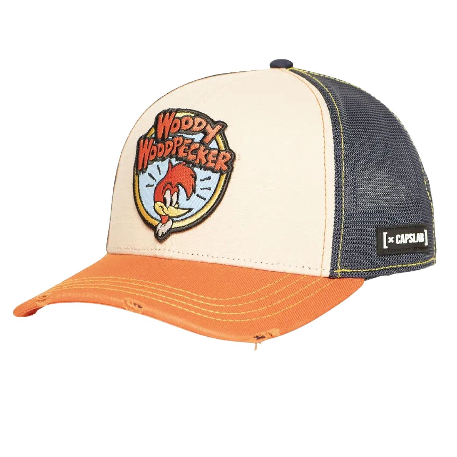 kšiltovka Capslab Woody Woodpecker Universal Premium Trucker - Sand/Orange/Navy