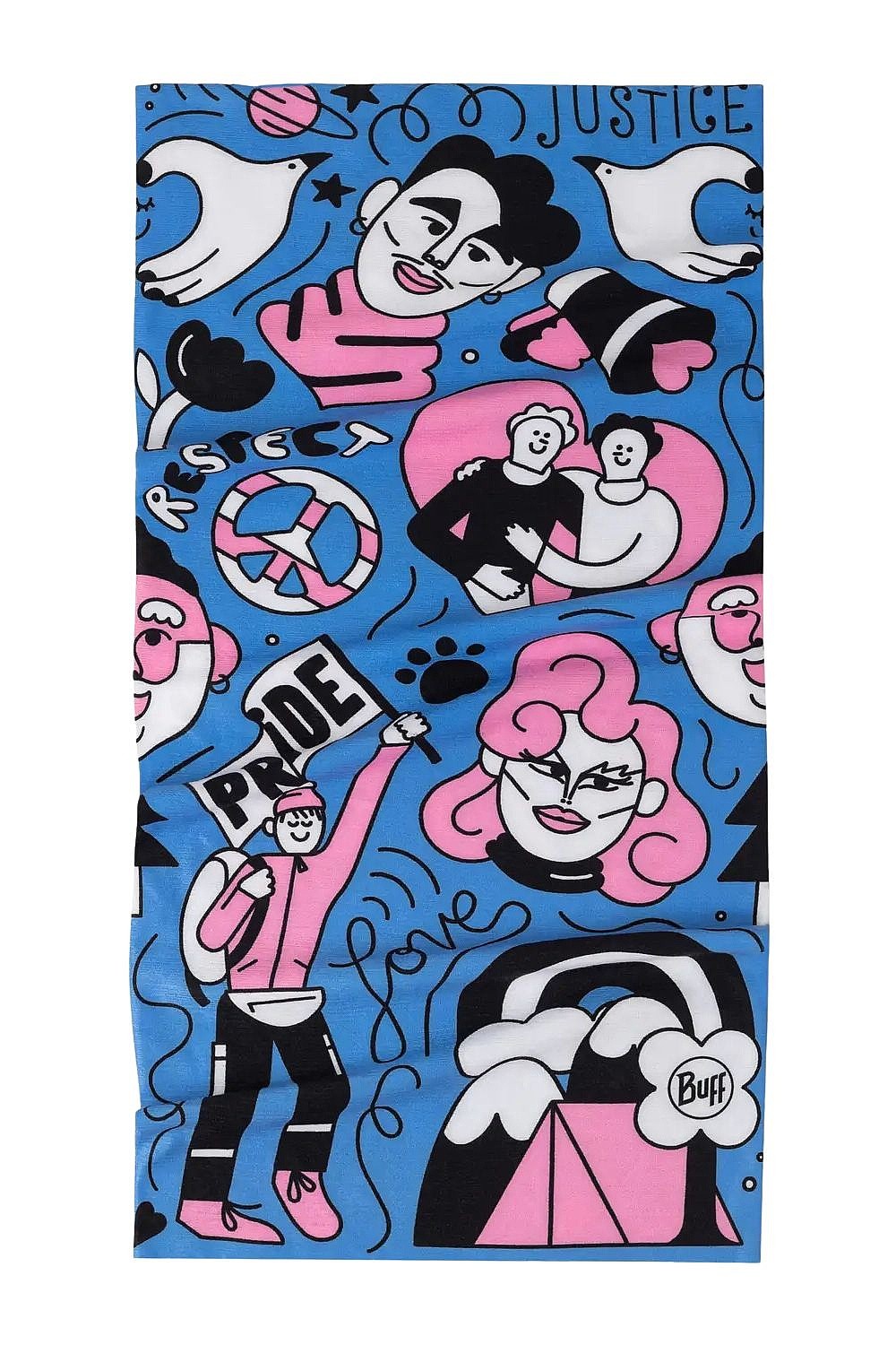 šatka Buff Coolnet UV Love Multi - 135783/Blue