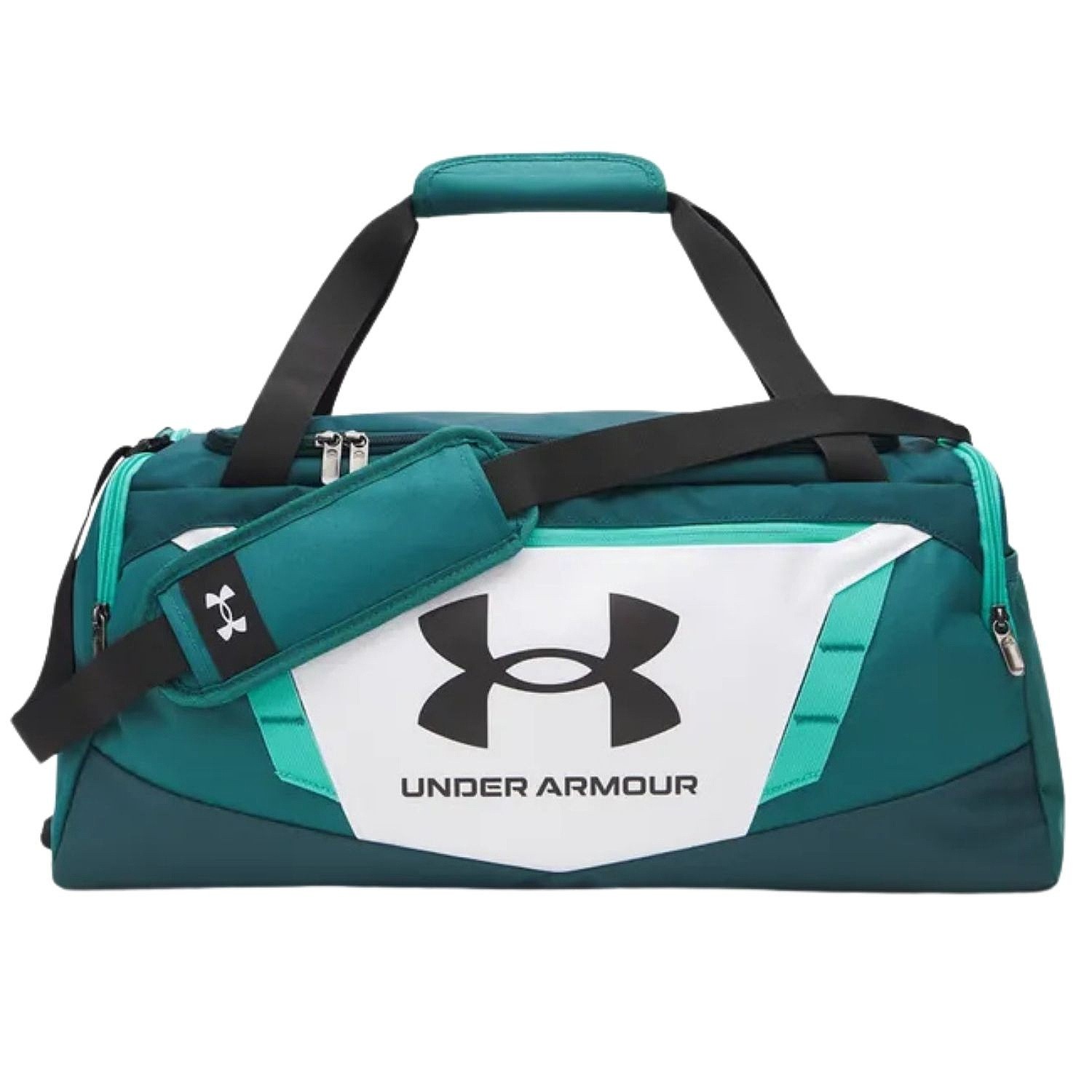 taška Under Armour Undeniable 5.0 SM Duffel - White/Arden Green/Black