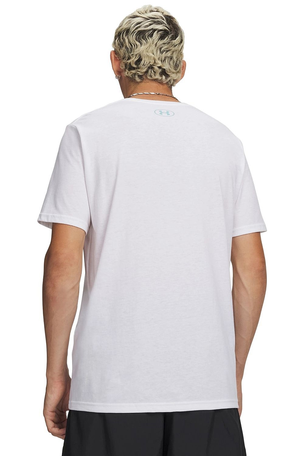 tričko Under Armour Logo Collage - White/Posh Pink - men´s